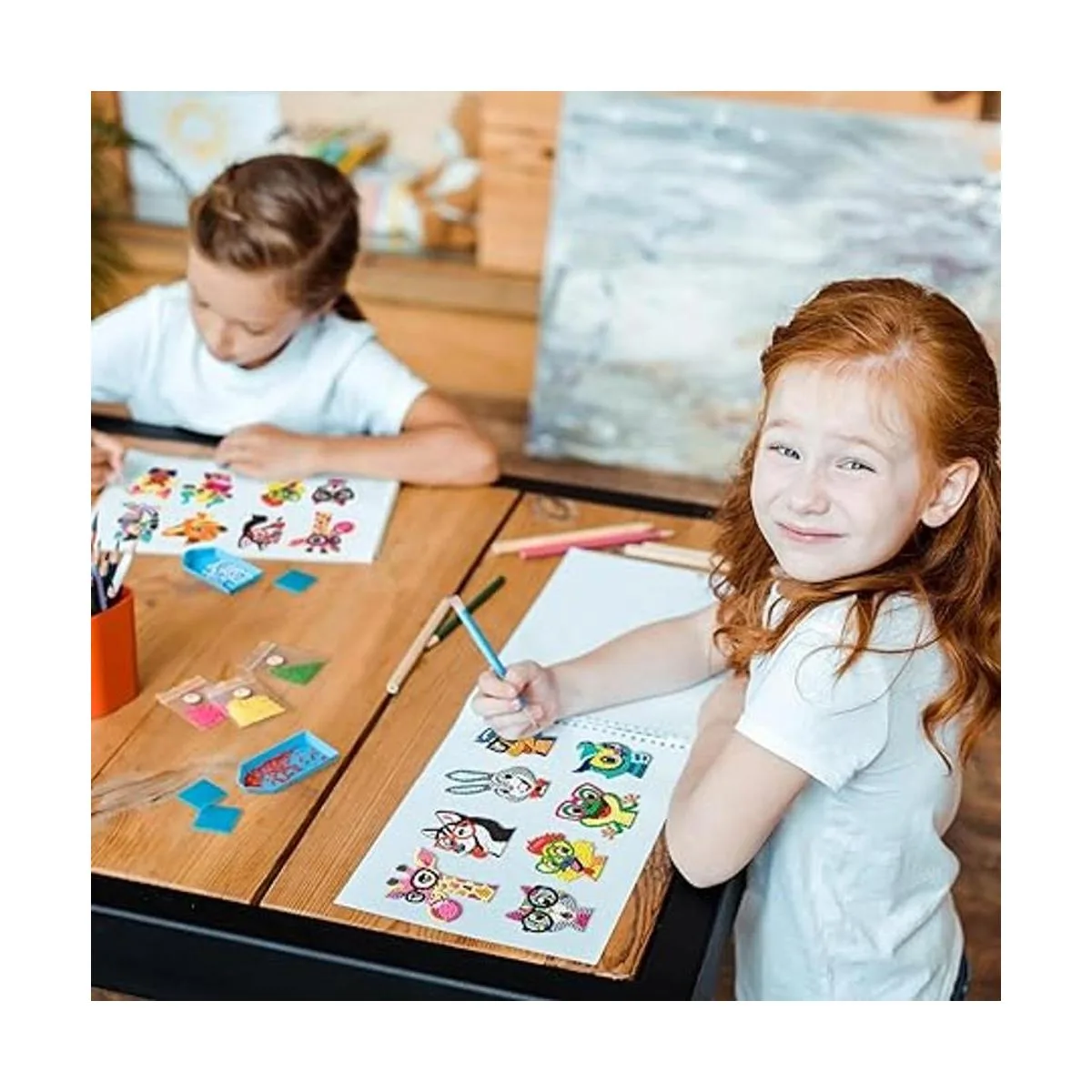 Halmolife Kits de calcomanías de pintura de diamantes 5D_3