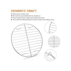 Estantes redondos de 9.0 in de acero inoxidable Efar_3