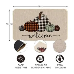 ONWAY Tapete decorativo para puerta de otoño con diseño de_6