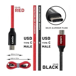 LinkOn Cable adaptador universal de nailon trenzado 3 en_2