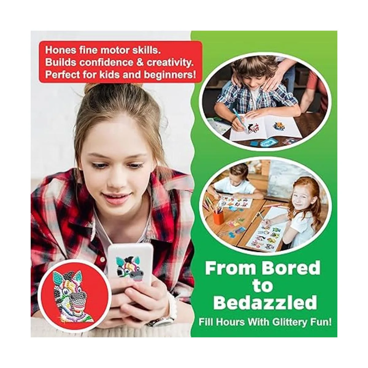 Halmolife Kits de calcomanías de pintura de diamantes 5D_6