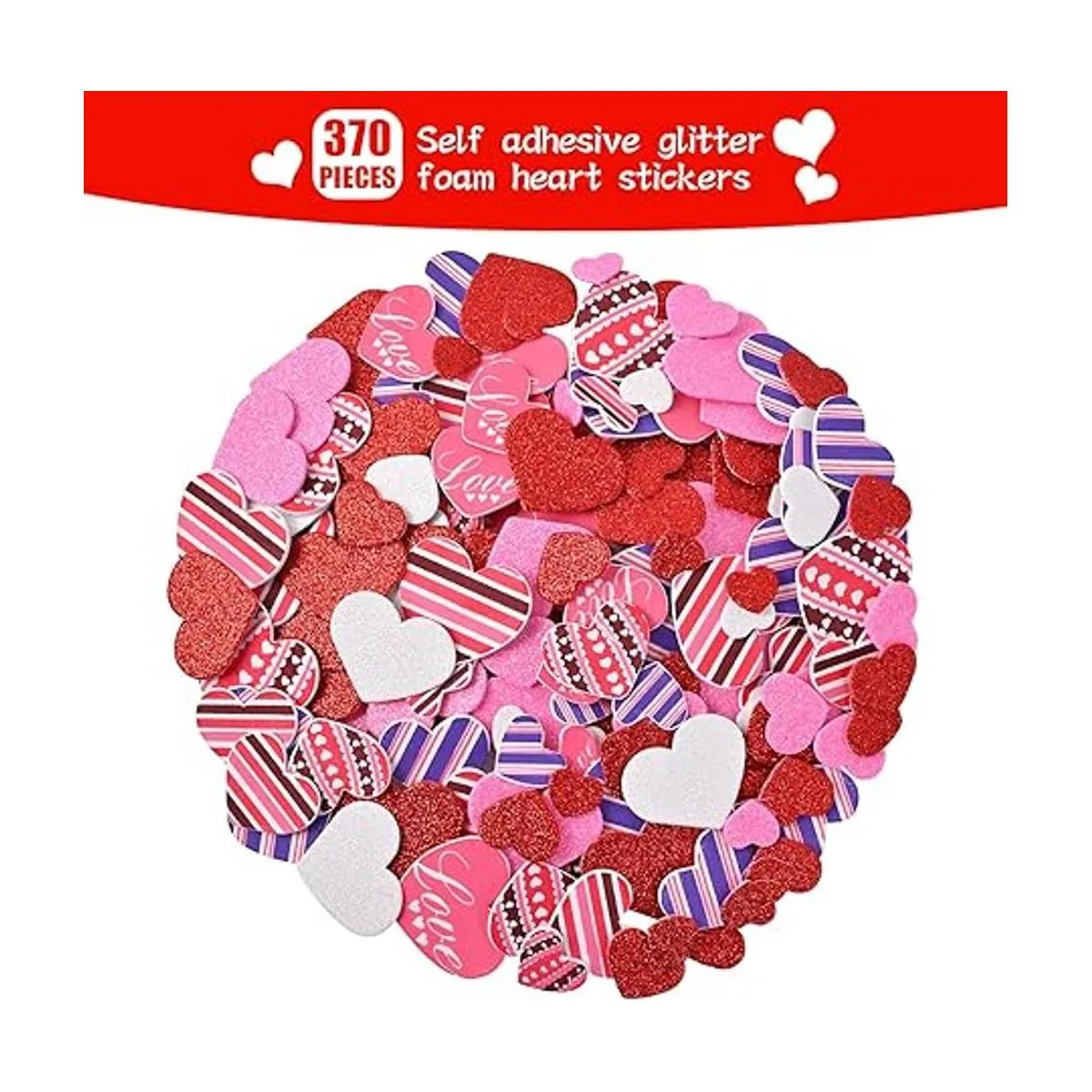 Juego de 388 calcomanías de espuma para el día de San_3