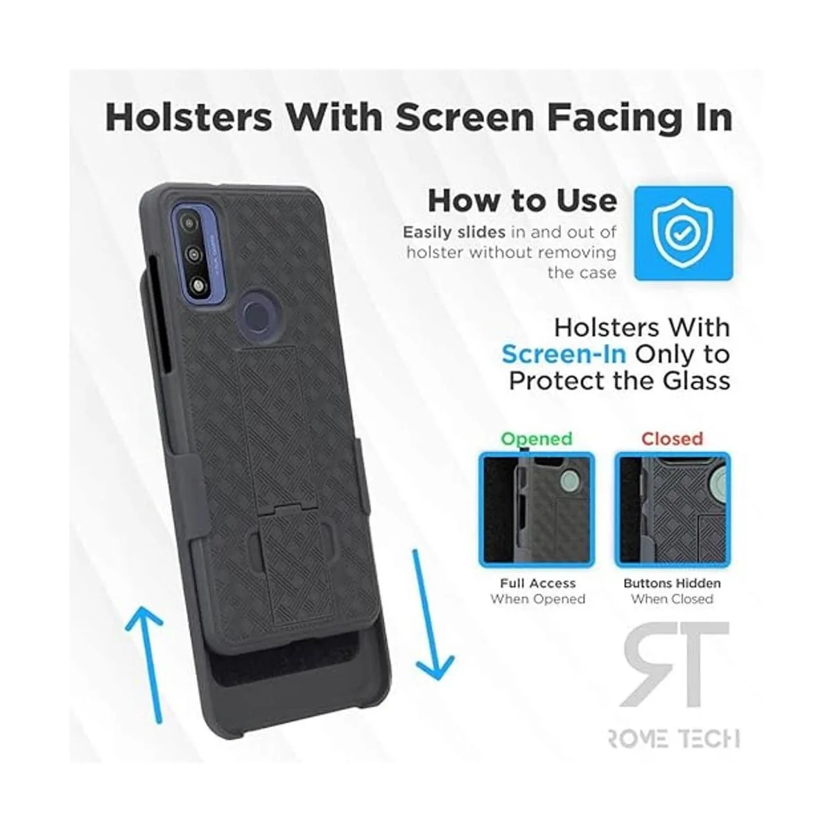 Rome Tech Funda con clip para cinturón para Moto G Power_4