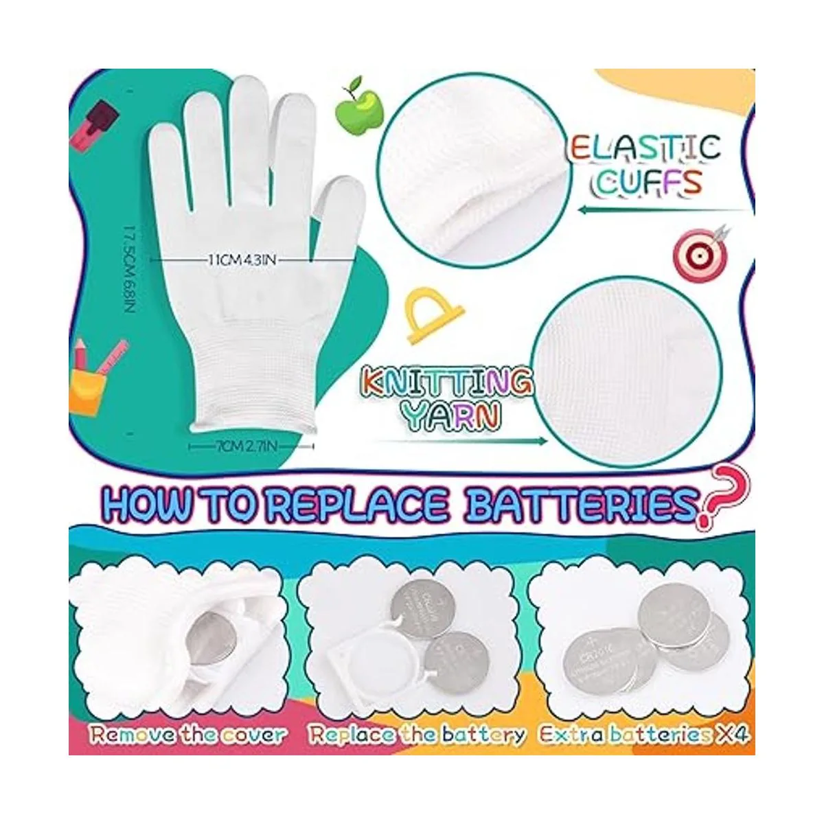 Viposoon Juguetes para adolescentes y niños guantes_3