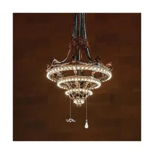 Iceyyyy Juego de cadena de ventilador de techo de bronce_5