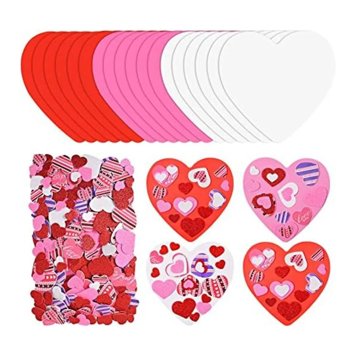 Juego de 388 calcomanías de espuma para el día de San_1