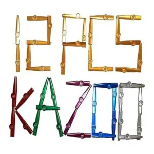 Crystaljun 12 kazoos de metal dorado y plateado con 20_2