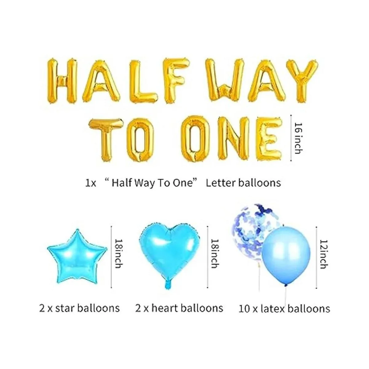 JeVenis 15 globos de medio camino a uno decoraciones de_6