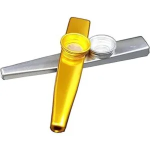 Crystaljun 12 kazoos de metal dorado y plateado con 20_4