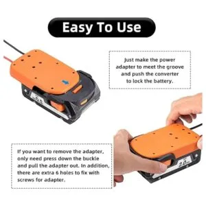 Adaptador de rueda eléctrica Ridgid AEG de 18 V Hyper_2