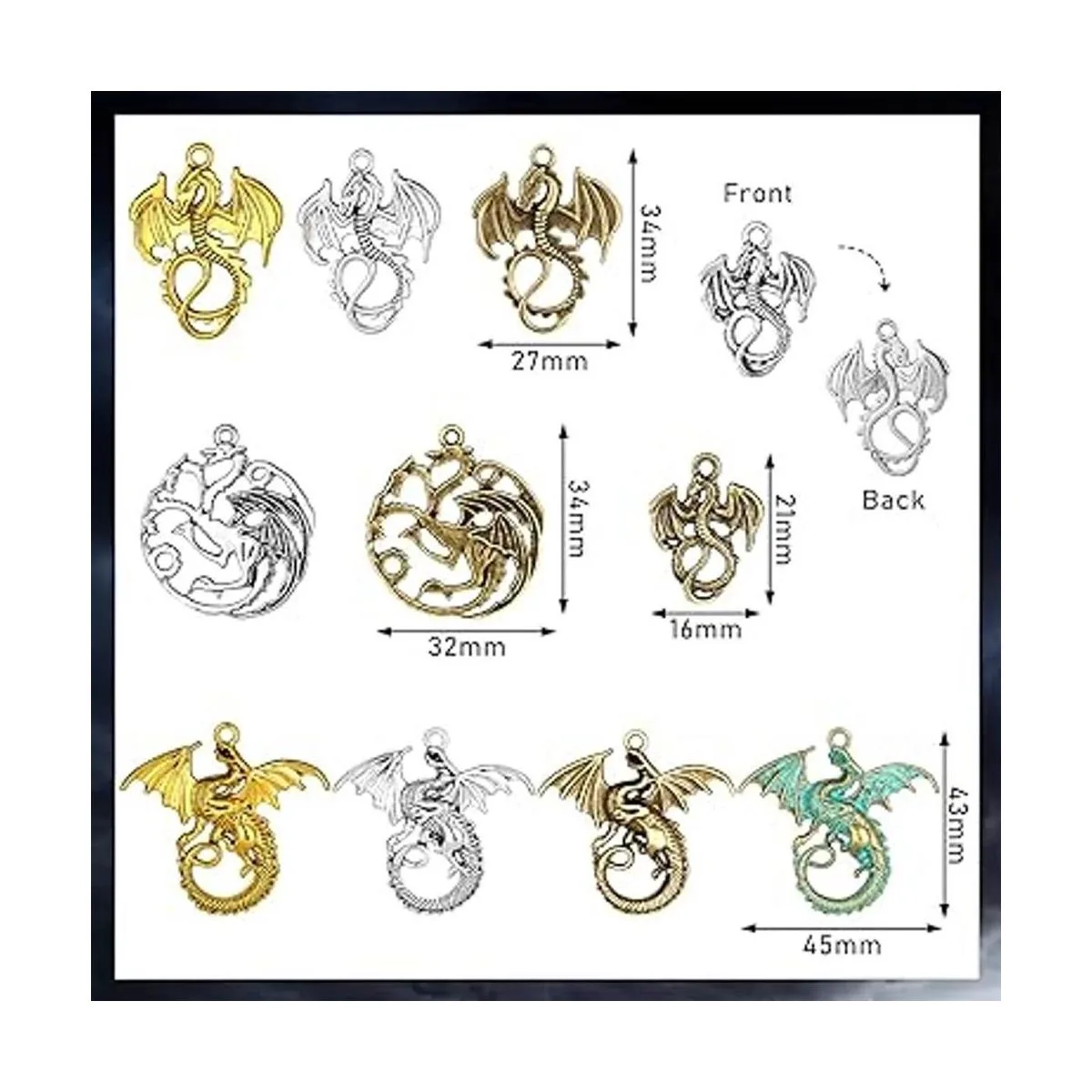 42 piezas de 7.05 oz suministros de manualidades dijes_2