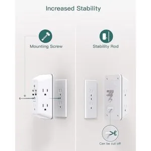 Addtam Protector de sobretensión extensor de salida con_4
