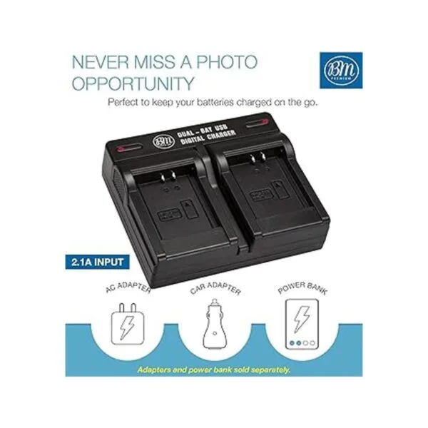 NB11L Cargador de batería doble para Canon PowerShot Elph_2