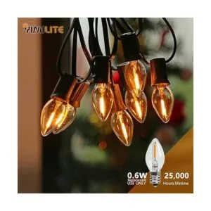 YIMILITE C7 0.6W 2200K con bombilla LED E12 estándar de_3