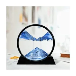 ANBOER Marco redondo de vidrio con arena movediza diseño_2