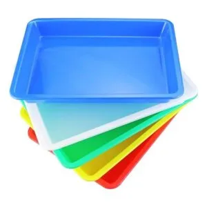 Weoxpr Paquete de 5 bandejas de plástico multicolor para_2