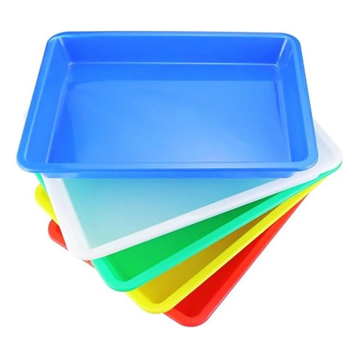 Weoxpr Paquete de 5 bandejas de plástico multicolor para_2
