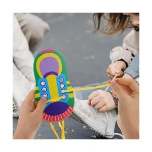 NUOBESTY Juguetes de enseñanza de hilo de zapatos para_6