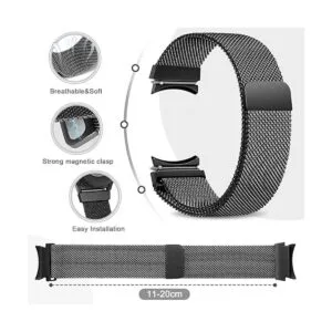 Paquete de 2 correas de metal sin huecos compatibles con_3