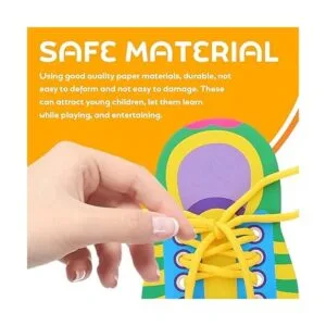 NUOBESTY Juguetes de enseñanza de hilo de zapatos para_5