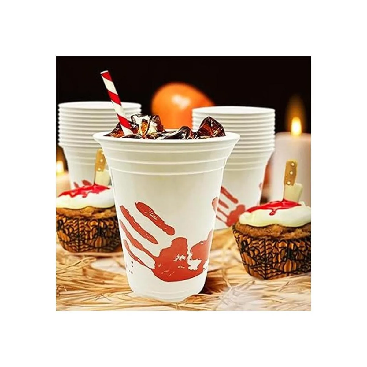 ArtCreativity Vasos de plástico para fiesta de Halloween_4