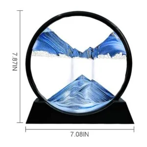ANBOER Marco redondo de vidrio con arena movediza diseño_4