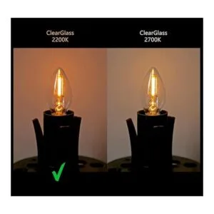 YIMILITE C7 0.6W 2200K con bombilla LED E12 estándar de_4