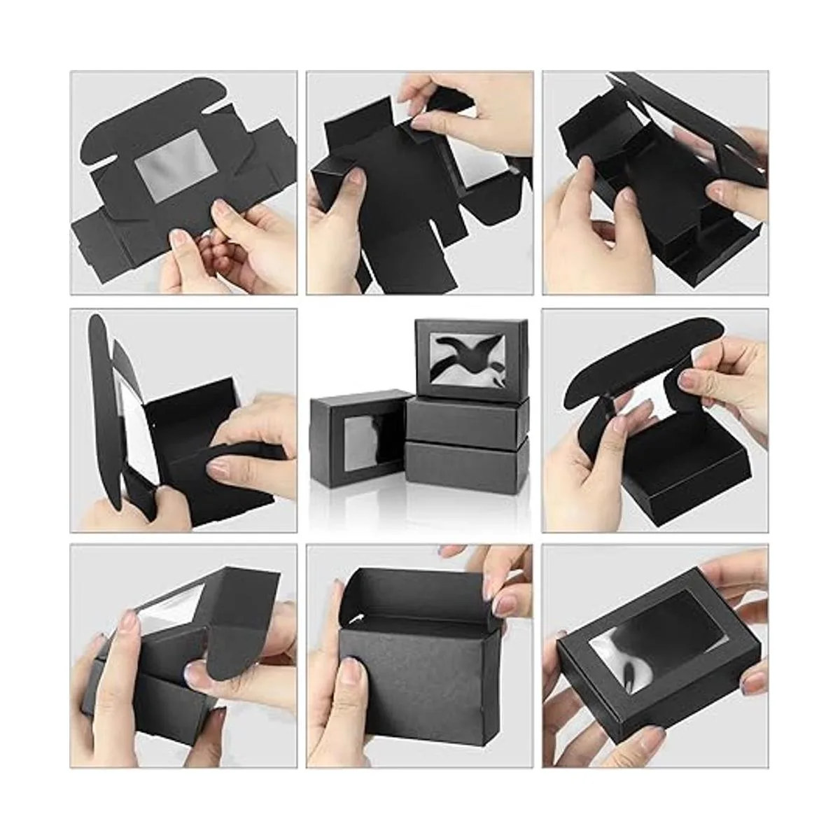 BadenBach Paquete de 50 cajas pequeñas de papel kraft_5