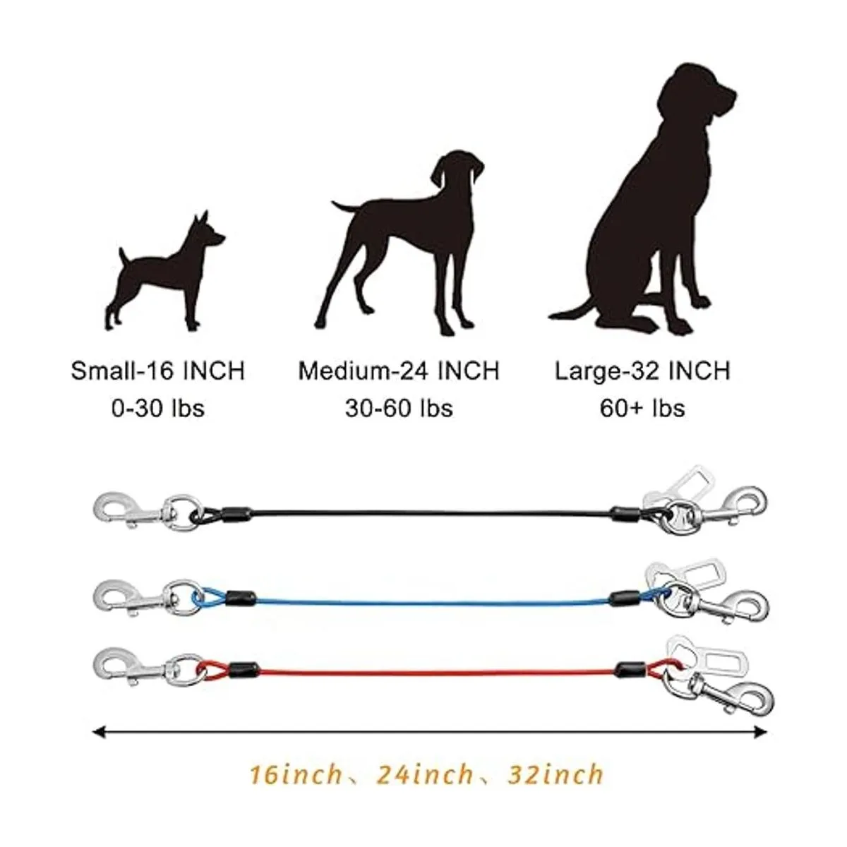 Mi Metty Dog Car Harnesses.Dog Car Seatbelt Made of Coated_4