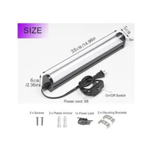 Barra de luz negra luz UV LED negra portátil de 25 W con_3