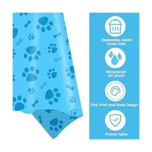 Mantel con estampado de patas paquete de 3 manteles de_3