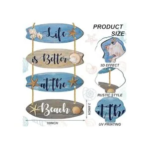 Decoración de baño de playa letrero de playa decoración_3