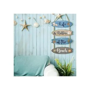 Decoración de baño de playa letrero de playa decoración_4