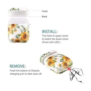 Lokigo Funda para Airpod funda protectora de girasol con_6