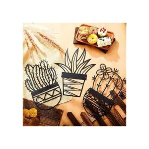 3 piezas de arte de pared de metal con temática natural_7