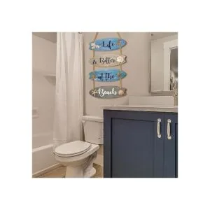 Decoración de baño de playa letrero de playa decoración_2