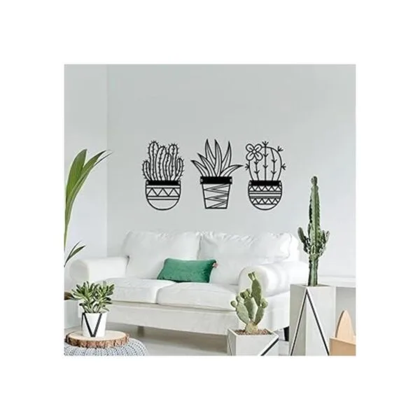 3 piezas de arte de pared de metal con temática natural_4