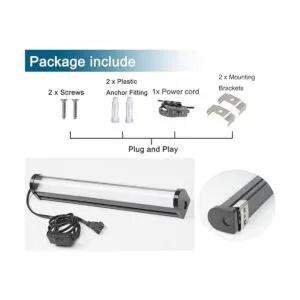 Barra de luz negra luz UV LED negra portátil de 25 W con_4