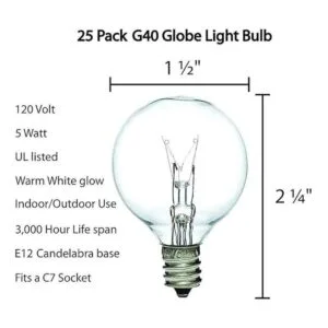 Romasaty Bombillas de repuesto G40 con base de tornillo_2