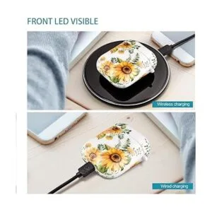 Lokigo Funda para Airpod funda protectora de girasol con_3