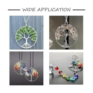 FASHEWELRY 10 dijes de árbol de la vida con piedras_3