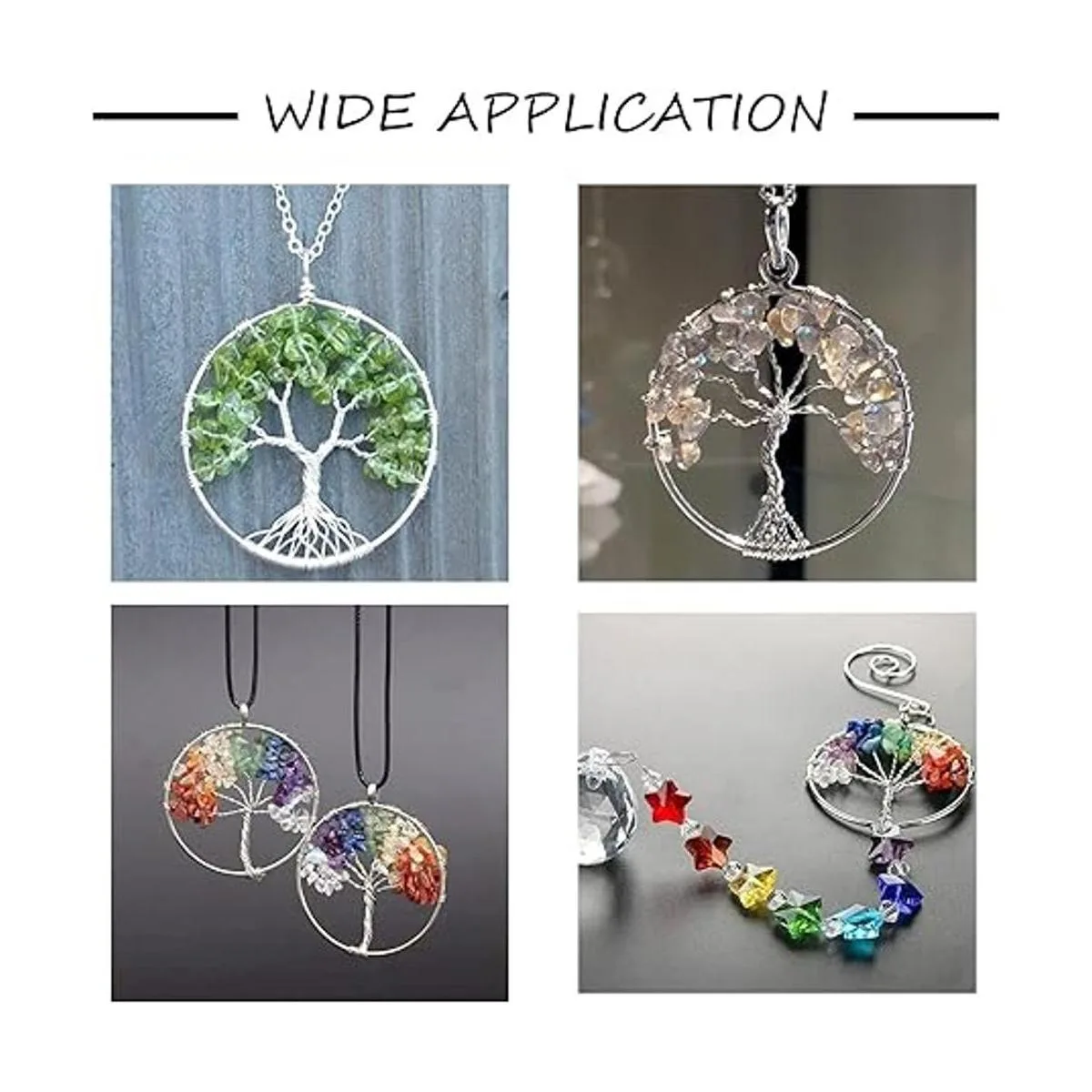 FASHEWELRY 10 dijes de árbol de la vida con piedras_3