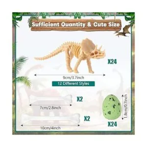 24 piezas de dinosaurio fósiles de esqueleto de dinosaurio_2