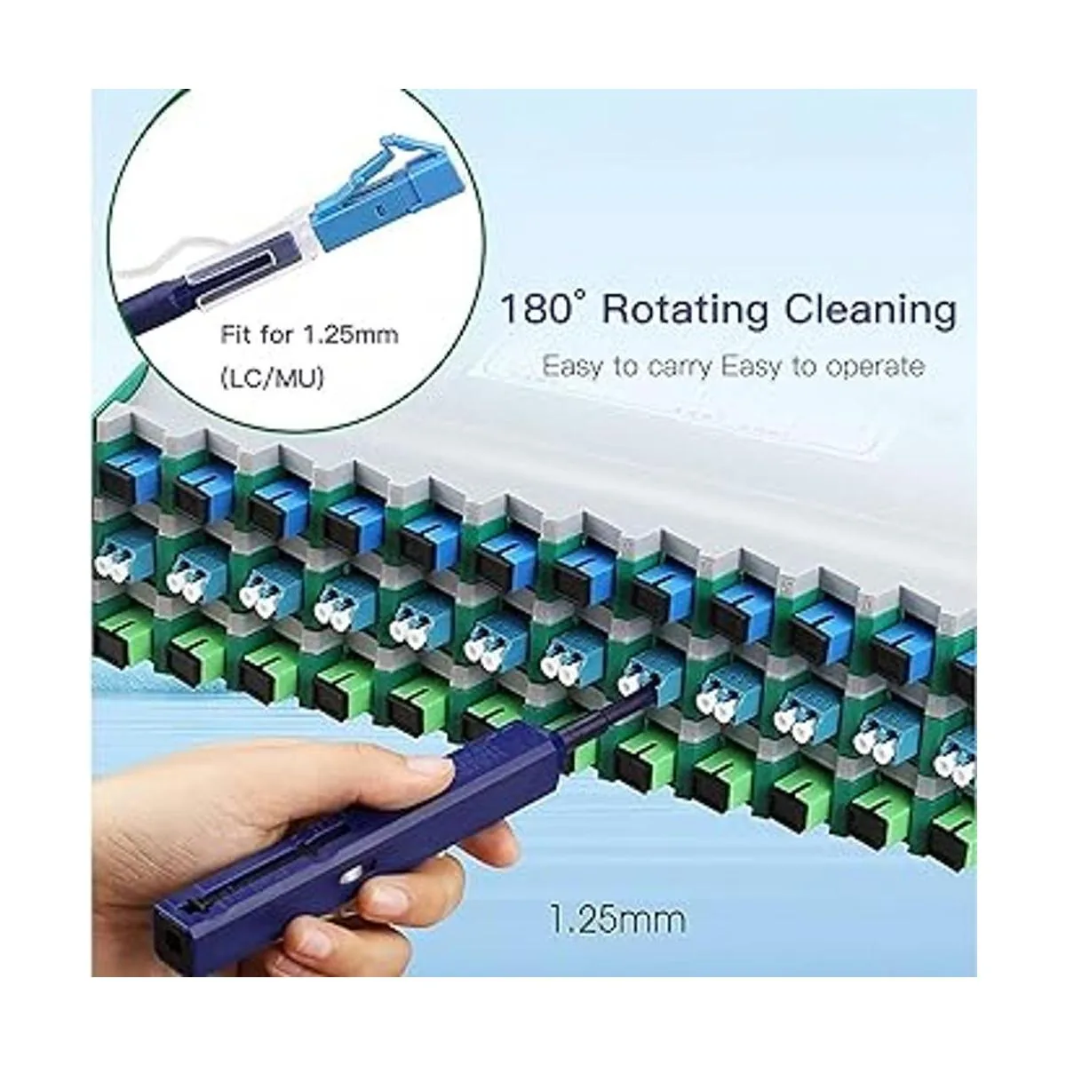 Paquete de 2 herramientas de fibra óptica limpiadoras de_2