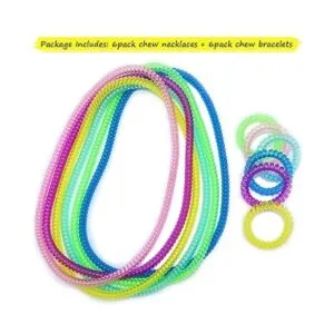 Chew Necklaces Bracelets for Sensory Kids 12 Pack Sensory_3