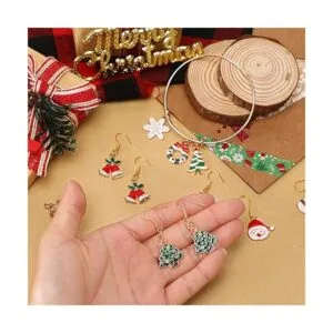 SANNIX 110 piezas de 55 pares de dijes de Navidad_3