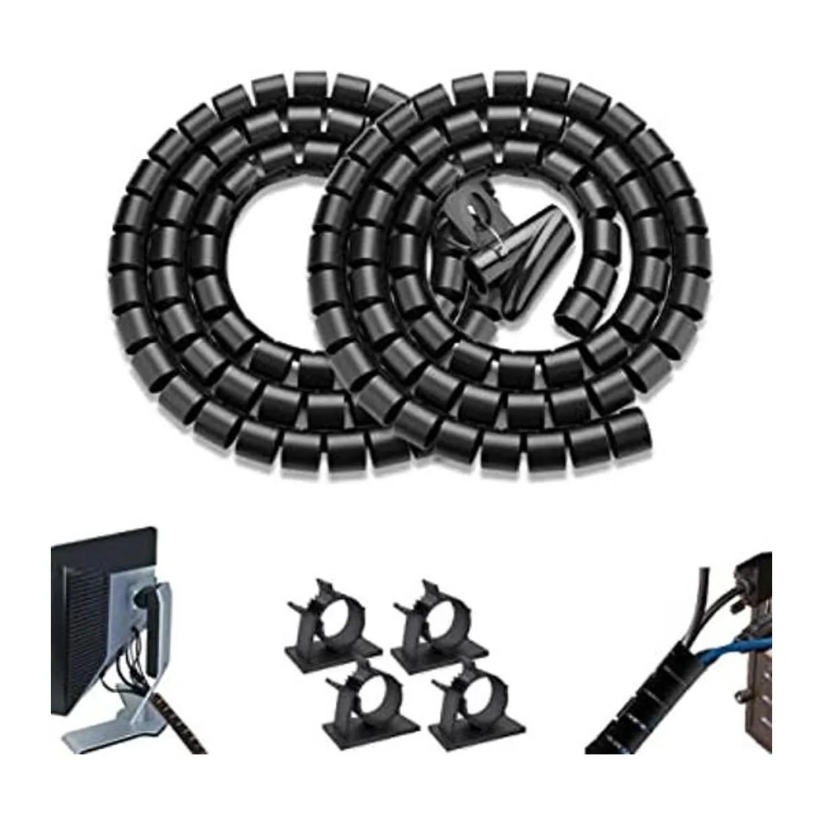 Fanoshon Funda de gestión de cables de PC organizador de_1