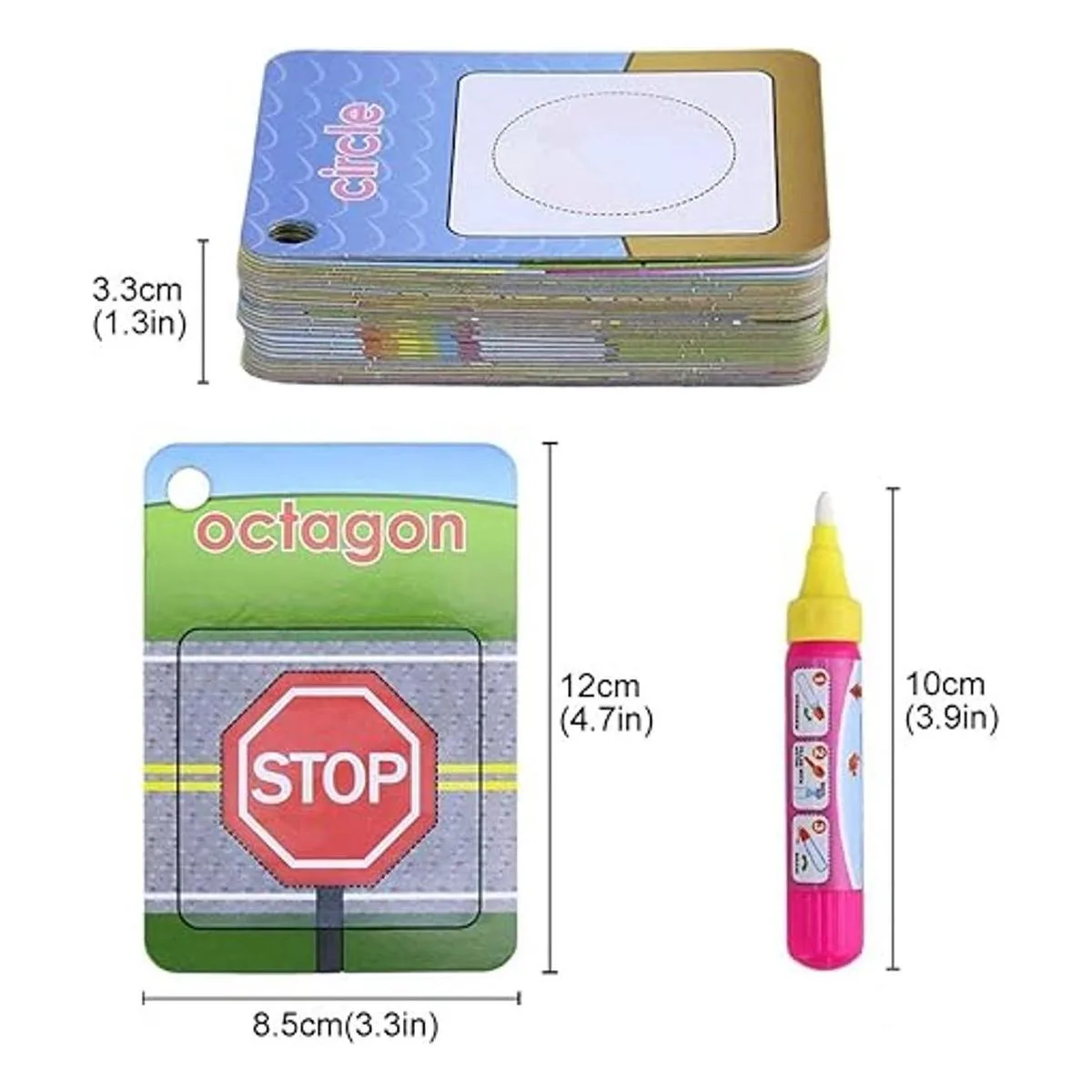 Coolplay Agua Colorear Tarjetas Aprendizaje Número Forma_6