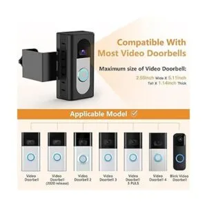 QIBOX Soporte de timbre de video antirrobo compatible con_2