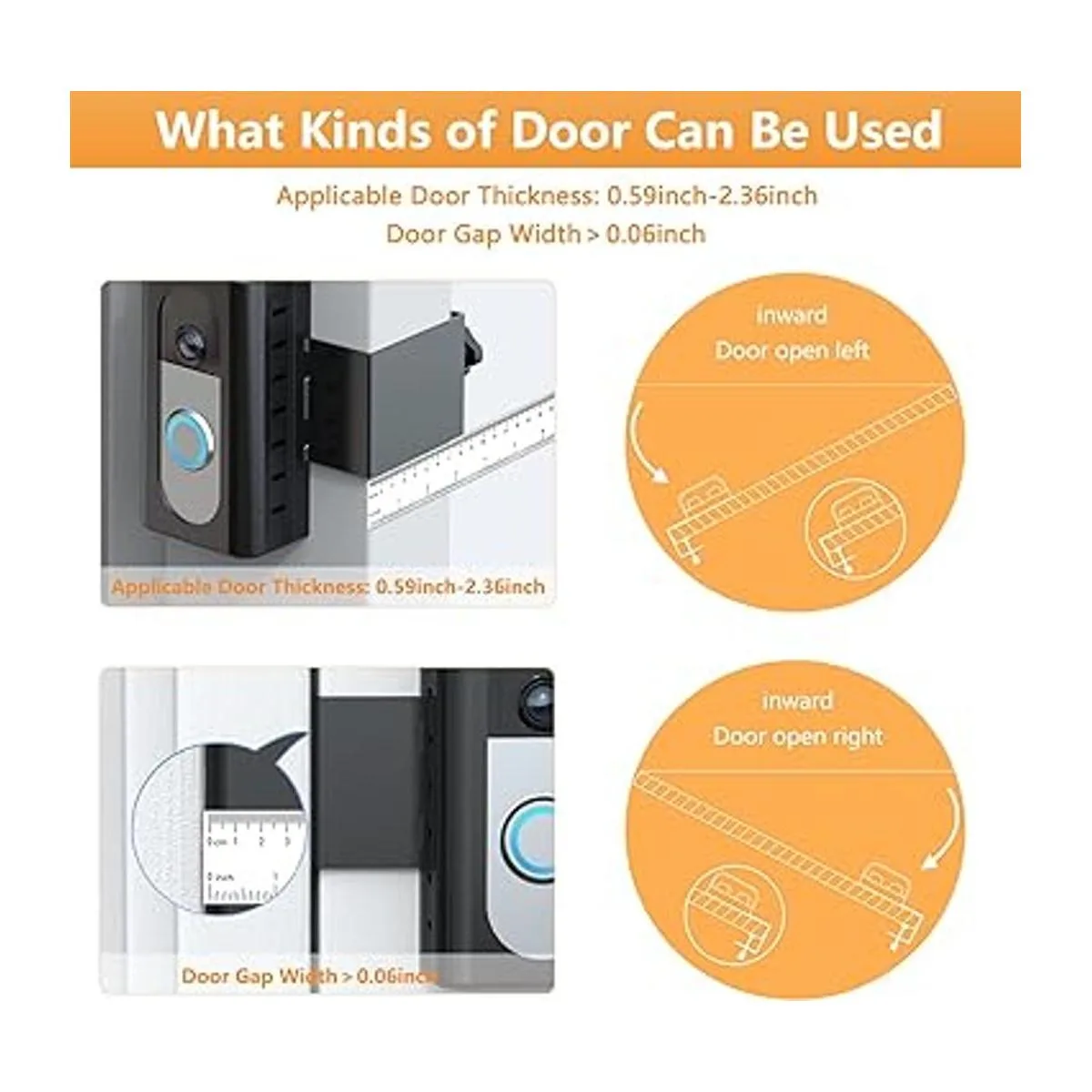 QIBOX Soporte de timbre de video antirrobo compatible con_5